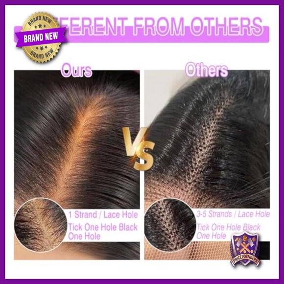 30 Inch Deep Wave Lace Front Wig 100% Human Hair 250% Density Pre Plucked main image 5
